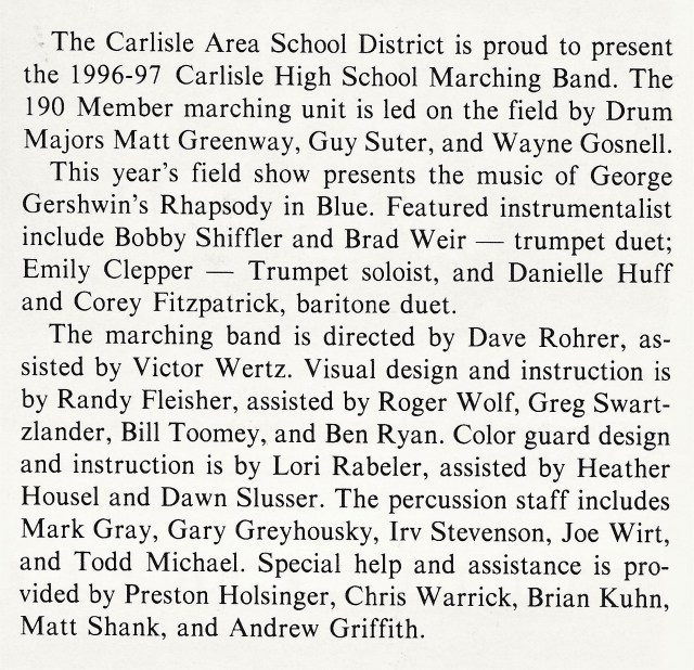 1996-97 Band write-up