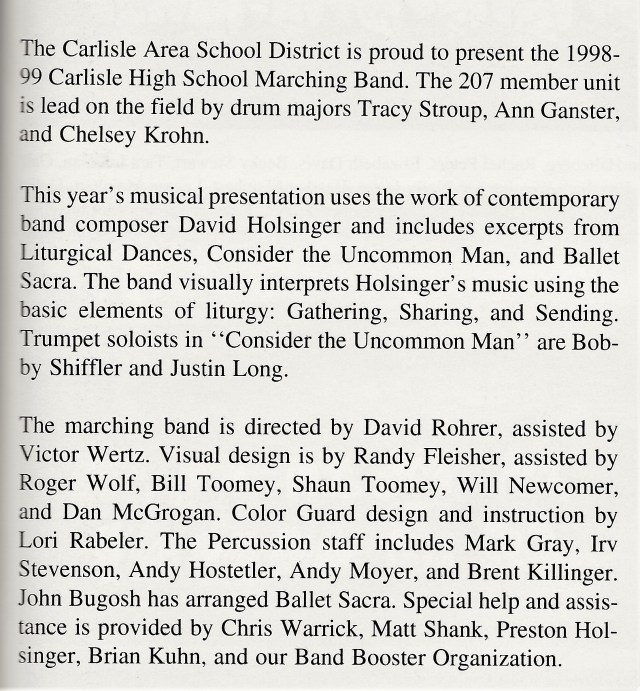 1998-99 Band write-up